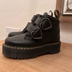 Dr. Martens Devon Heart Buckle Platform Boots